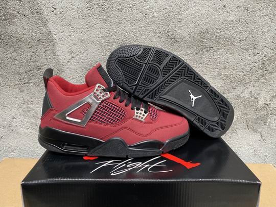 Air Jordan 4 Retro Wine Black Men's Women's Basketball Shoes AJ4-24 - Click Image to Close